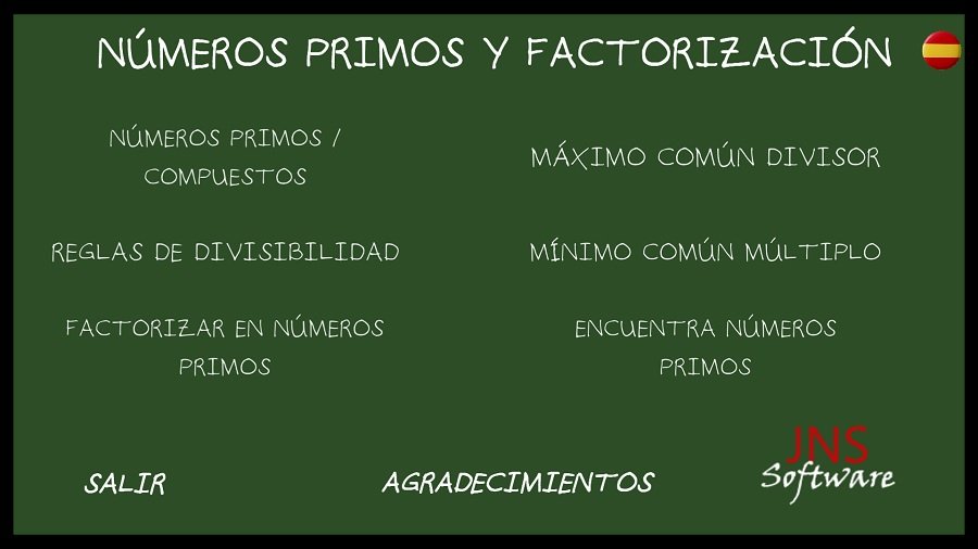 Números primos y factorización